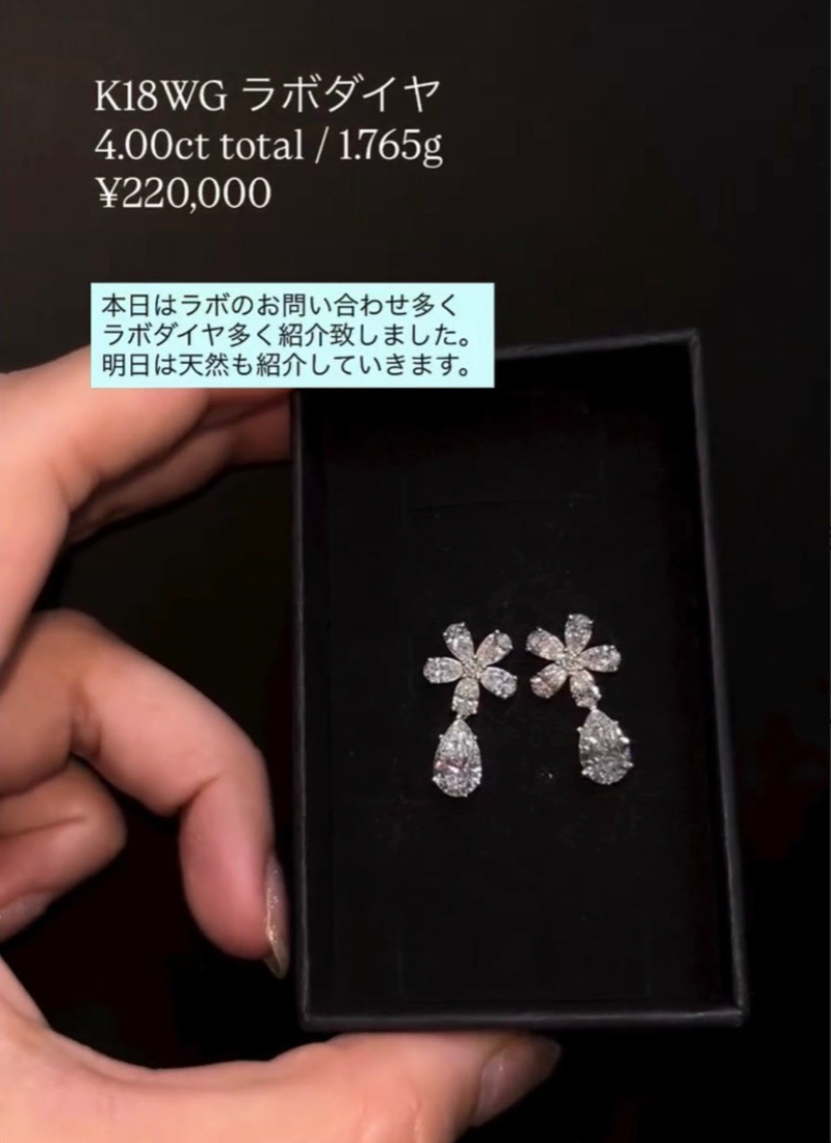 お花雫ピアス💎earring変更