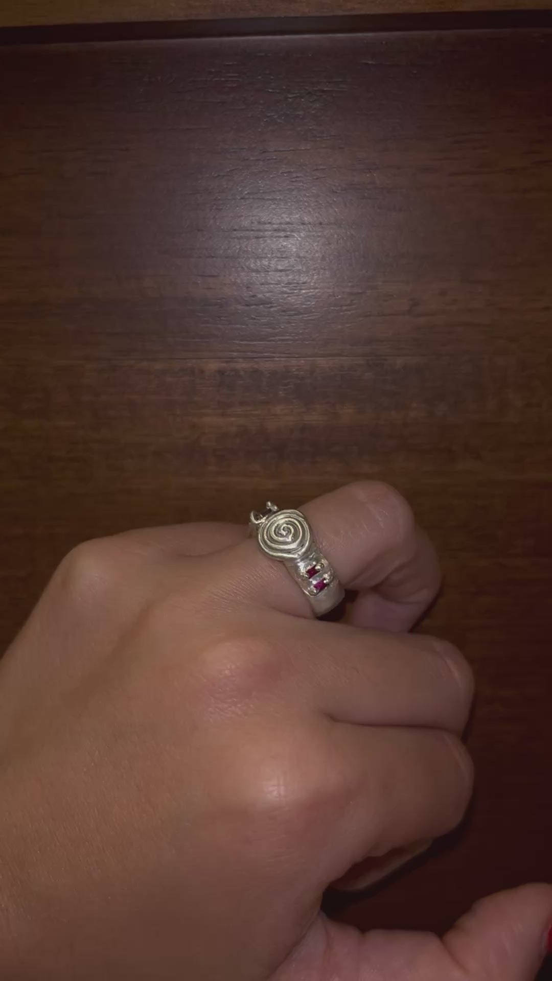 Spiral Gem Ring